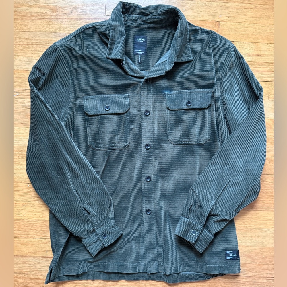 Union Men's Olive Green Corduroy Jacket